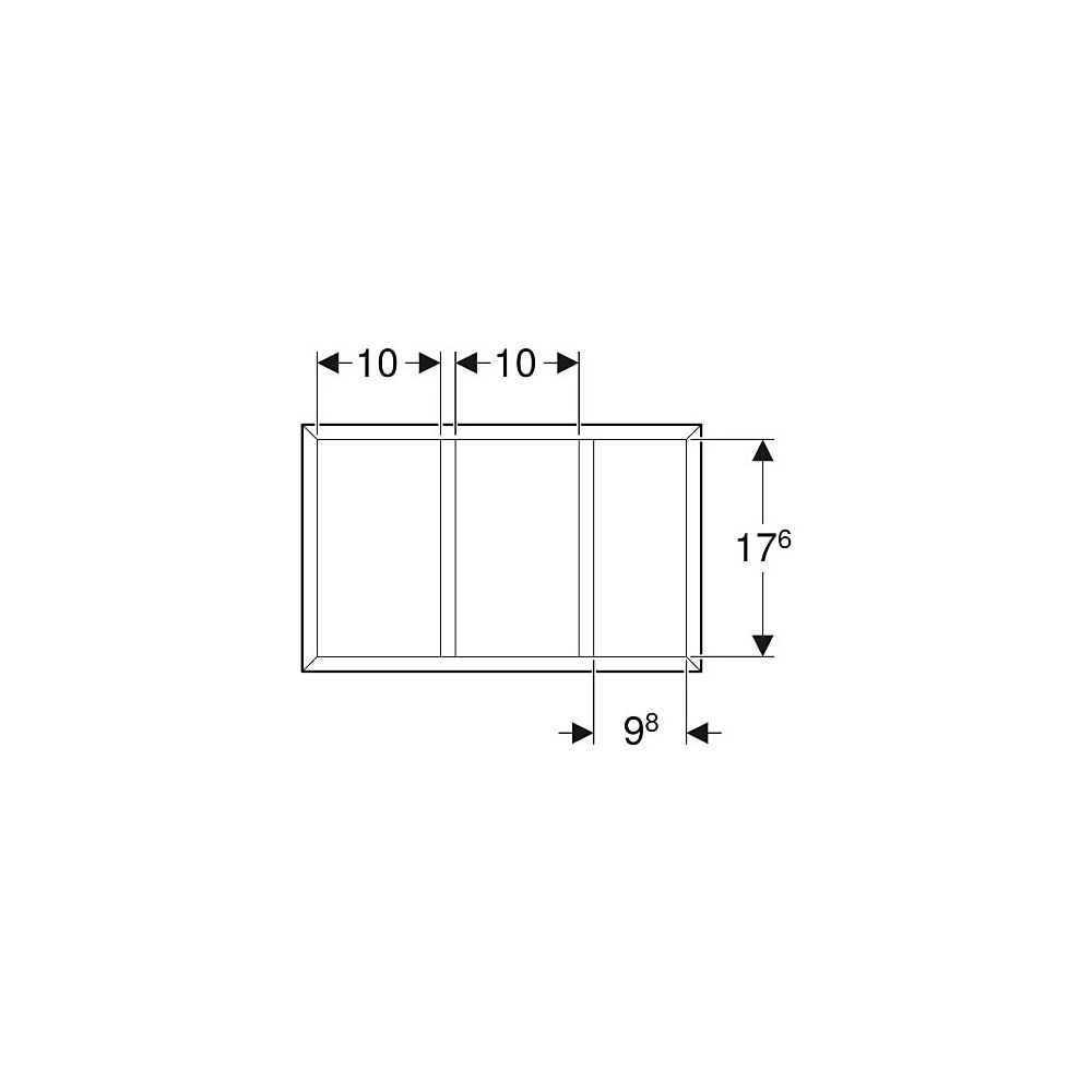 Geberit Schubladeneinsatz H-Unterteilung, für untere Schublade, 32,3x9,8x20cm, Lava/... GEBERIT-500676001 4025416140825 (Abb. 4)
