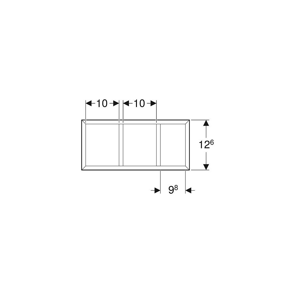 Geberit Schubladeneinsatz H-Unterteilung, für obere Schublade, 32,3x5,9x15cm, Lava/M... GEBERIT-500677001 4025416139430 (Abb. 4)