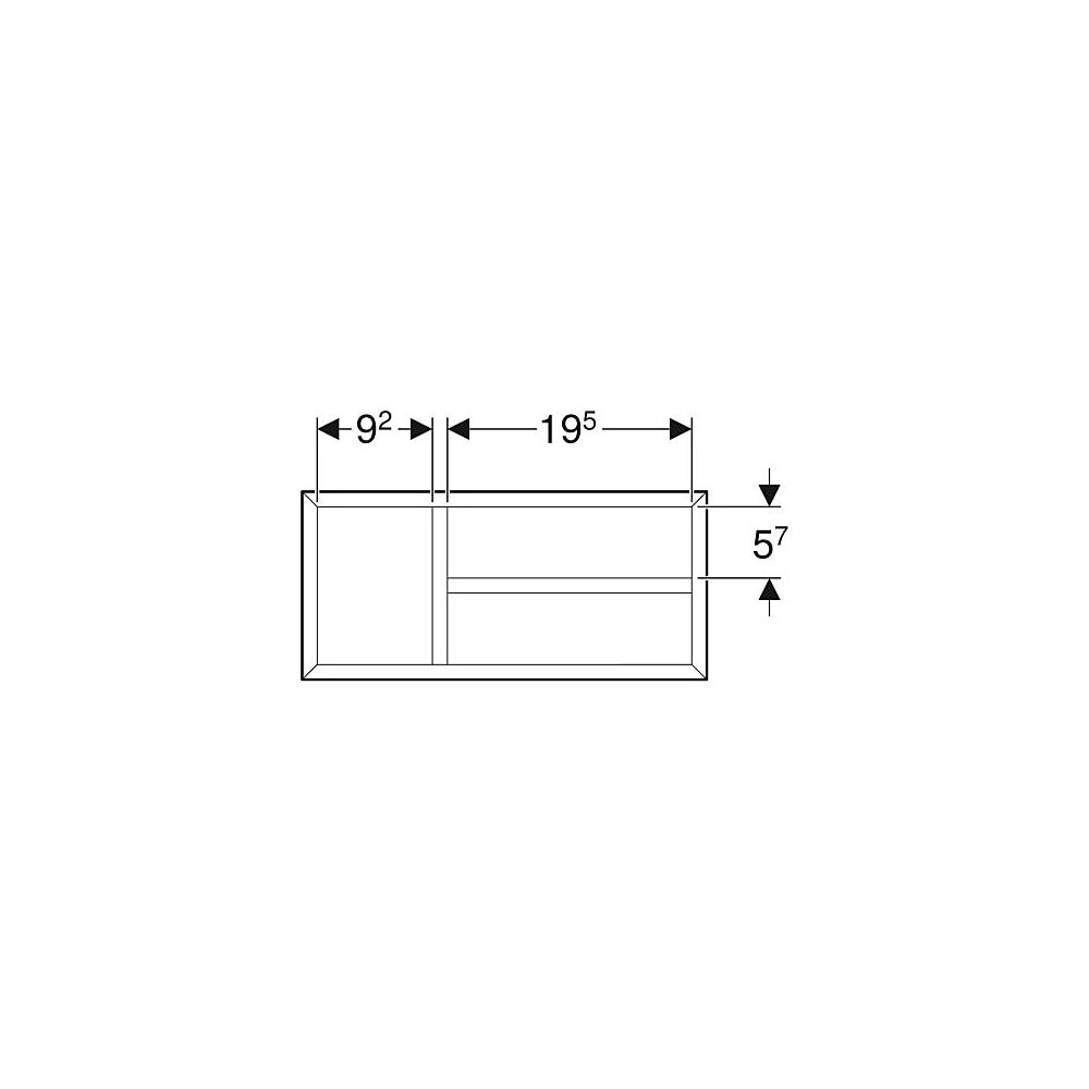 Geberit Schubladeneinsatz T-Unterteilung, für obere Schublade, 32,3x5,9x15cm, Lava/M... GEBERIT-500678001 4025416224921 (Abb. 4)
