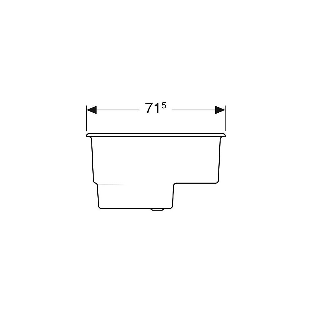 Geberit Bambini Sitzbadewanne Länge 71,5cm, Breite 46,5cm, Höhe 39,5cm, Alpinweiß... GEBERIT-407730016 4022009323863 (Abb. 5)