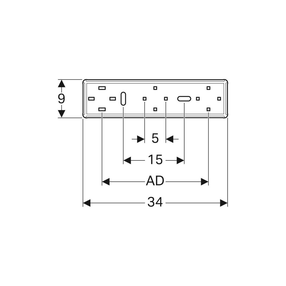Geberit Mapress Montageplatte für Gaszähler 1,0215, AD 25cm... GEBERIT-91096 4024723910961 (Abb. 4)