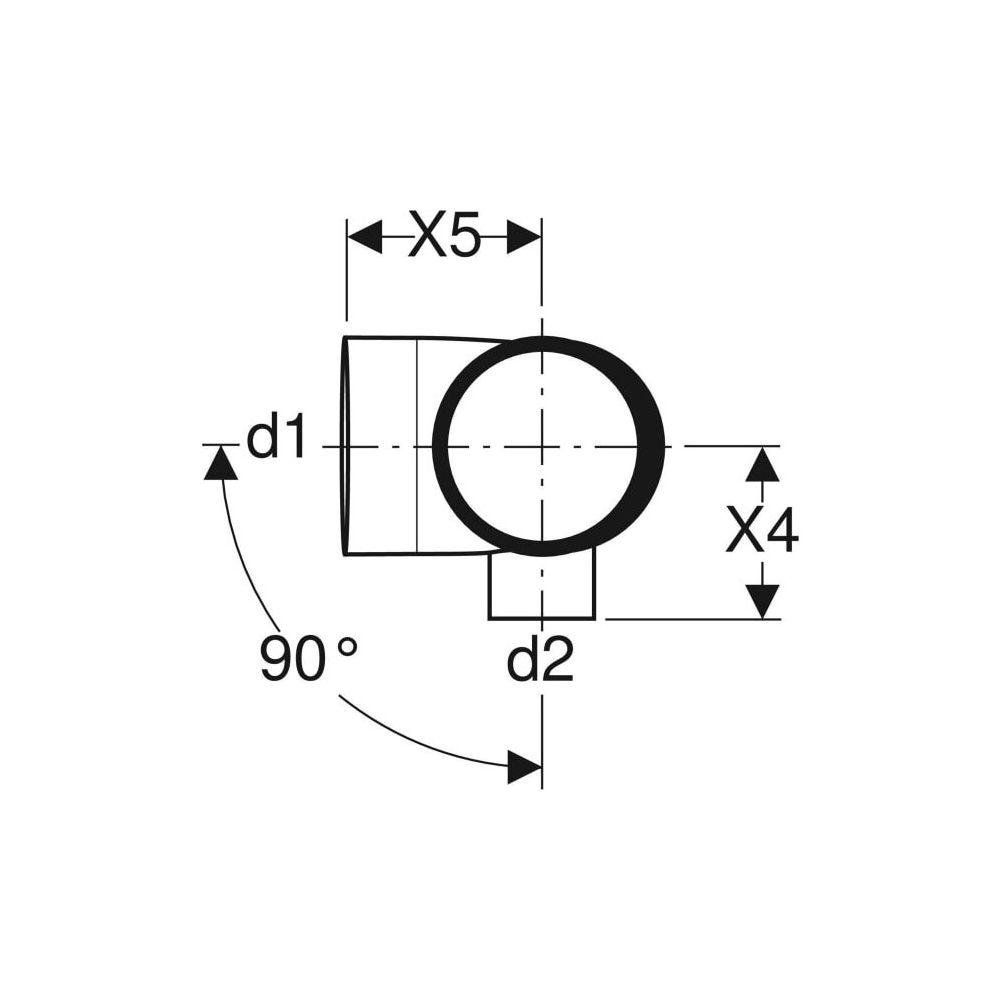 Geberit Silent db20 Kombibogeneckabzweig 88,5 Grad rechts d 110mm, d1 110mm, d2 56mm... GEBERIT-310115141 4025416296416 (Abb. 4)