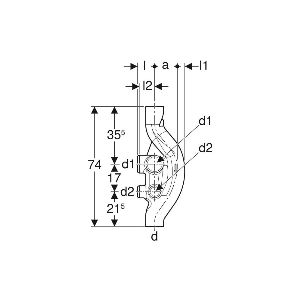 Geberit PE Sovent Formstück d 110mm, d1 110mm, d2 75mm... GEBERIT-367614161 4025416292661 (Abb. 5)