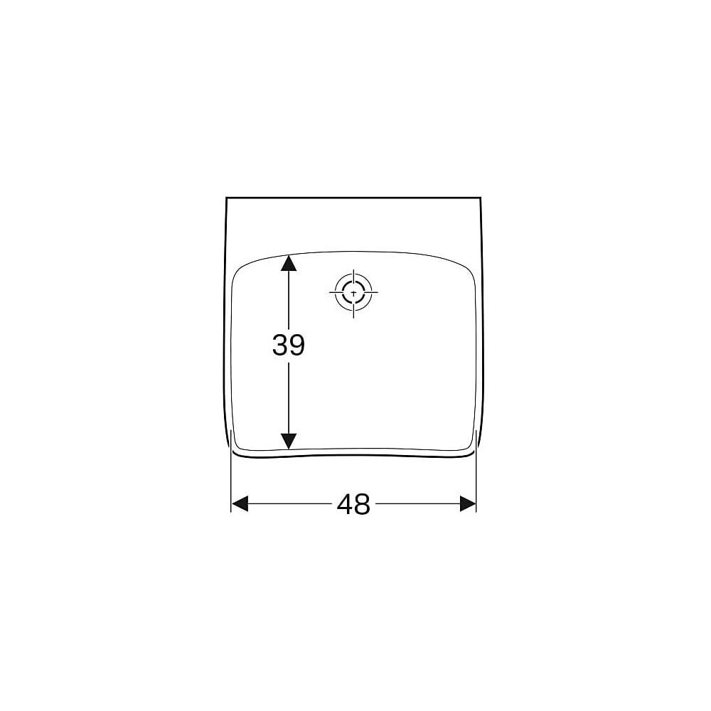 Geberit Renova Comfort Waschtisch barrierefrei, Breite 55cm, Tiefe 55cm, ohne Hahnlo... GEBERIT-500913001 4025410721983 (Abb. 4)