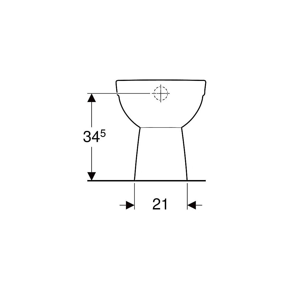 Geberit Renova Stand-WC Tiefspüler, Abgang vertikal, teilgeschlossene Form, Tiefe 53... GEBERIT-500811012 4025410695802 (Abb. 5)