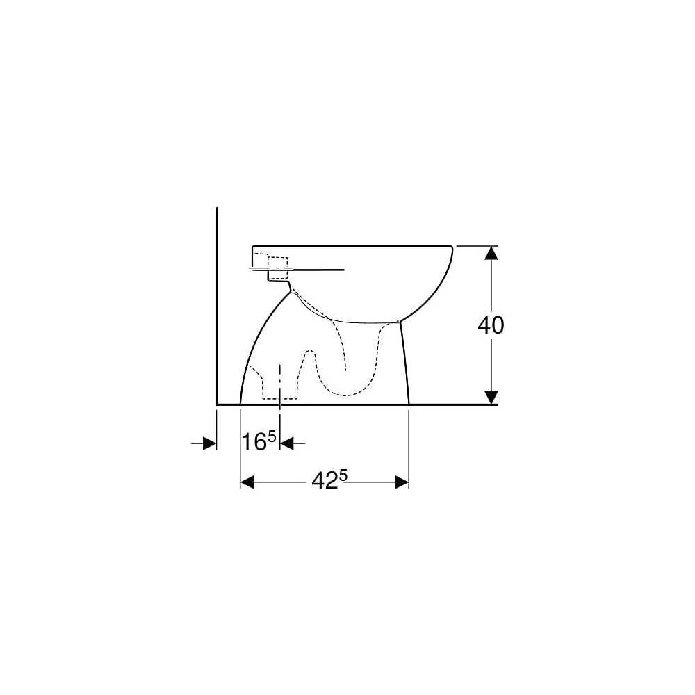 Geberit Renova Stand-WC Tiefspüler, Abgang vertikal, teilgeschlossene Form, Tiefe 53... GEBERIT-500811012 4025410695802 (Abb. 6)