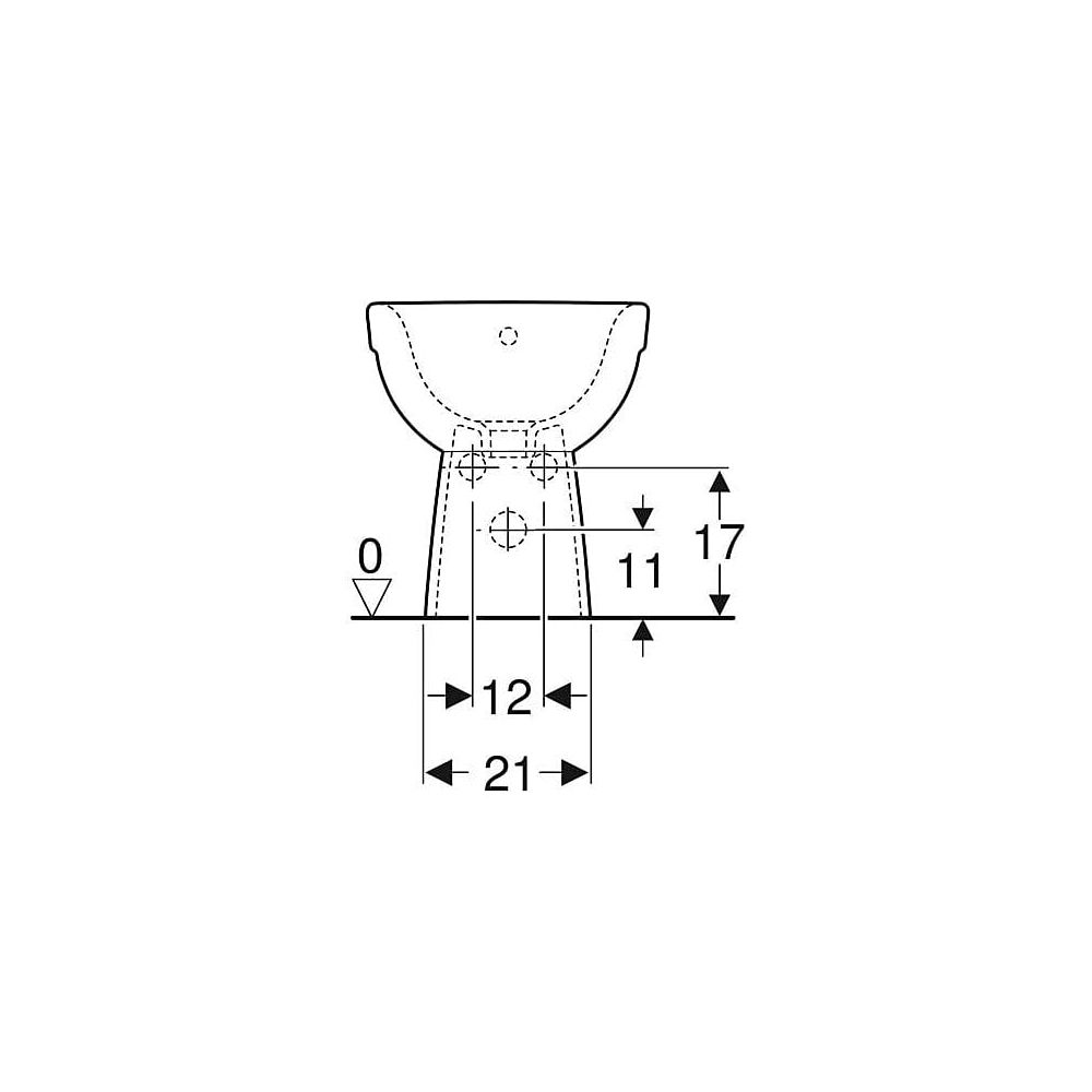 Geberit Renova Standbidet teilgeschlossene Form, Tiefe 52cm, Überlauf sichtbar, Weiß... GEBERIT-500812018 4025410712462 (Abb. 5)