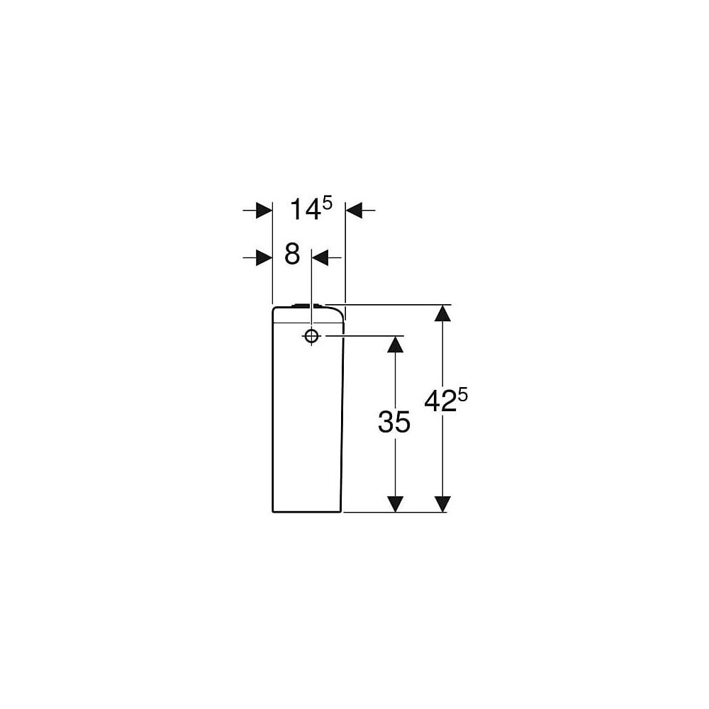 Geberit iCon Aufputzspülkasten aufgesetzt, 2-Mengen-Spülung, Wasseranschluss seitlic... GEBERIT-229420600 4022009332551 (Abb. 5)