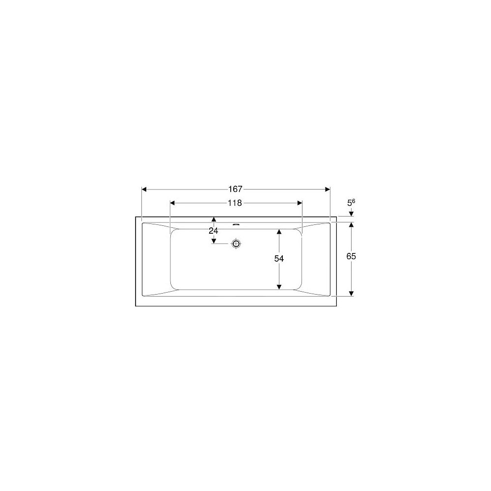 Geberit Renova Plan Rechteckbadewanne Duo 180x80cm, Gesamtvolumen 219l... GEBERIT-554307011 4025410710505 (Abb. 4)