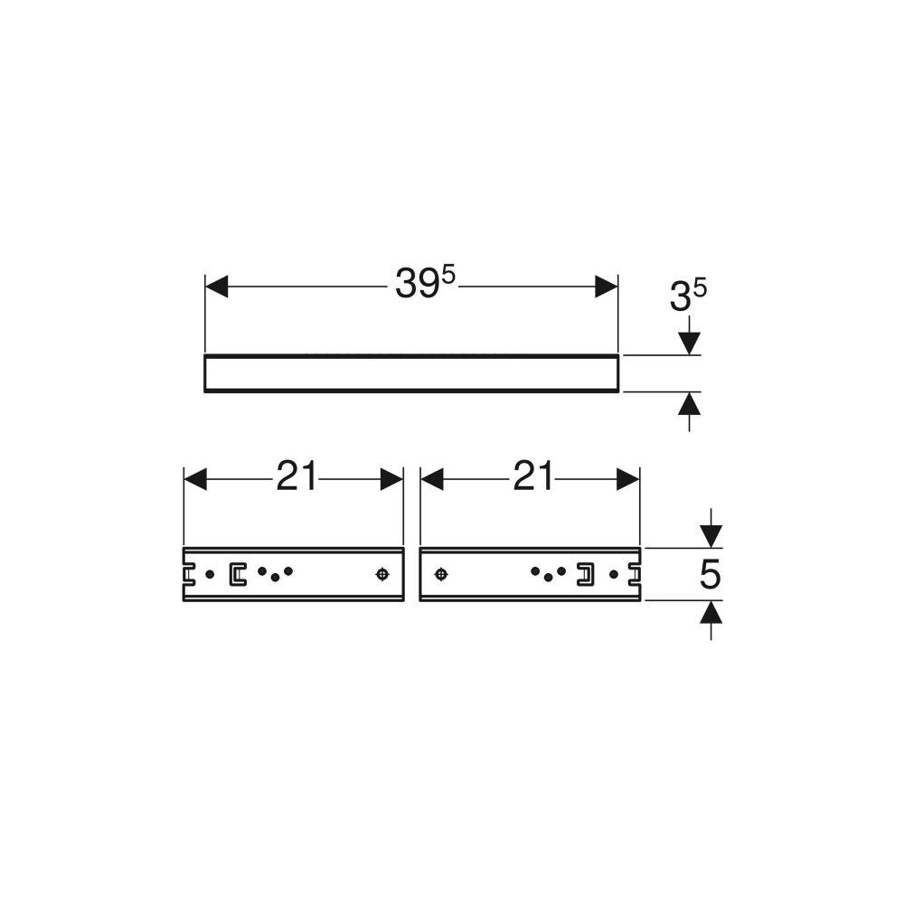 Geberit Duofix Befestigung für Waschtische mit Befestigungsabstand 38-58cm... GEBERIT-111868001 4025416753131 (Abb. 5)