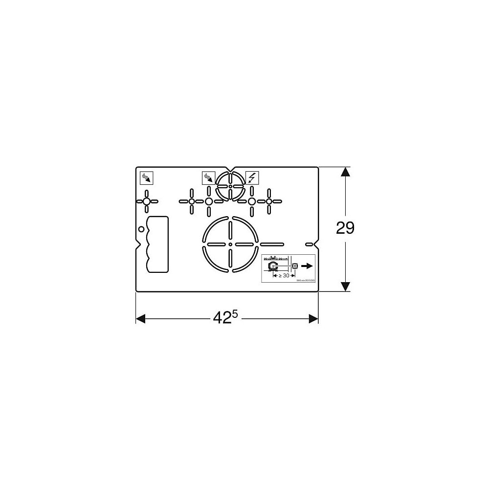 Geberit Bohrschablone für Wand-WC, Geberit AquaClean... GEBERIT-111747001 4025416307235 (Abb. 4)