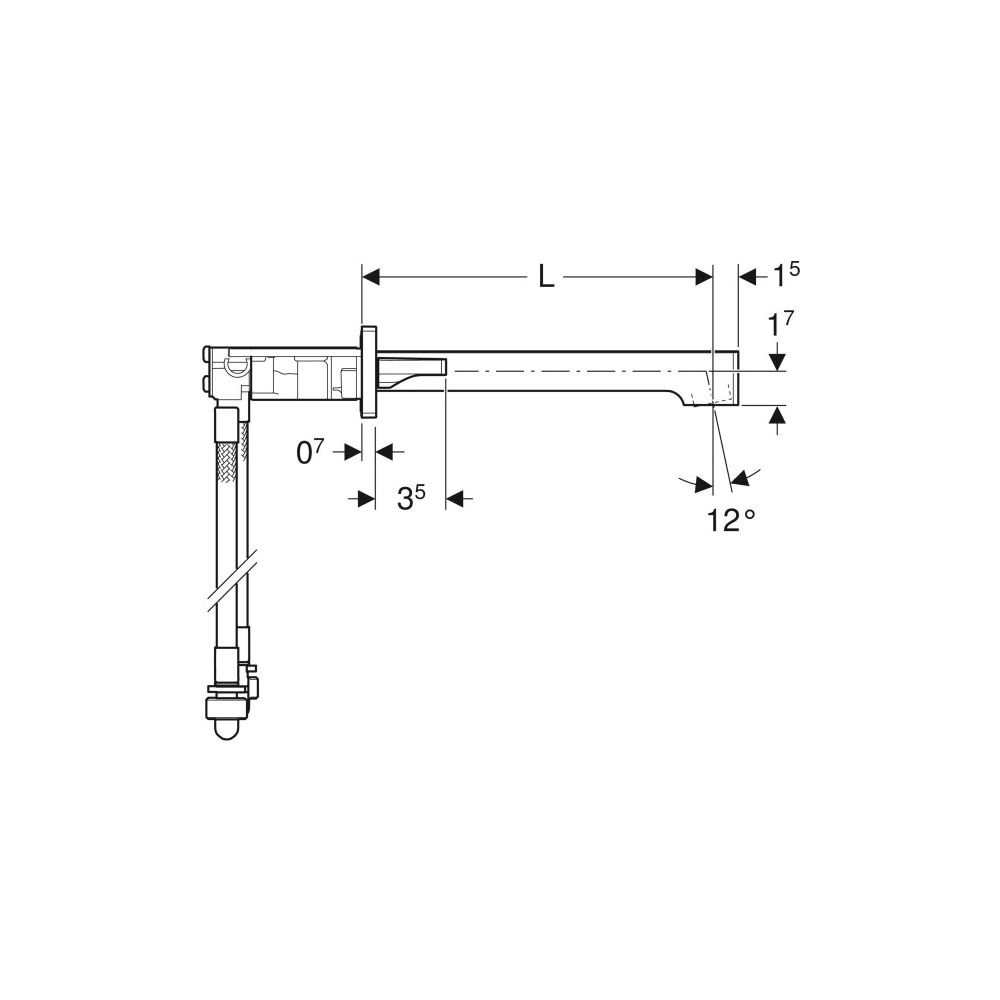 ONE Waschtischarmatur eckiges Design, Wandmontage, Zweigriffmischer, für ONE Montage... GEBERIT-116461211 4025410718747 (Abb. 4)