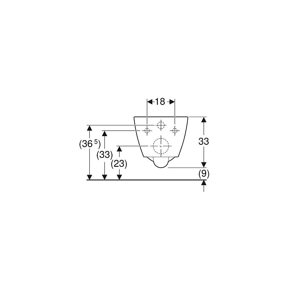 Geberit Smyle Square Wand-WC Tiefspüler Rimfree, Ausladung 49cm, KeraTect, Weiß... GEBERIT-500379018 4025416211884 (Abb. 5)