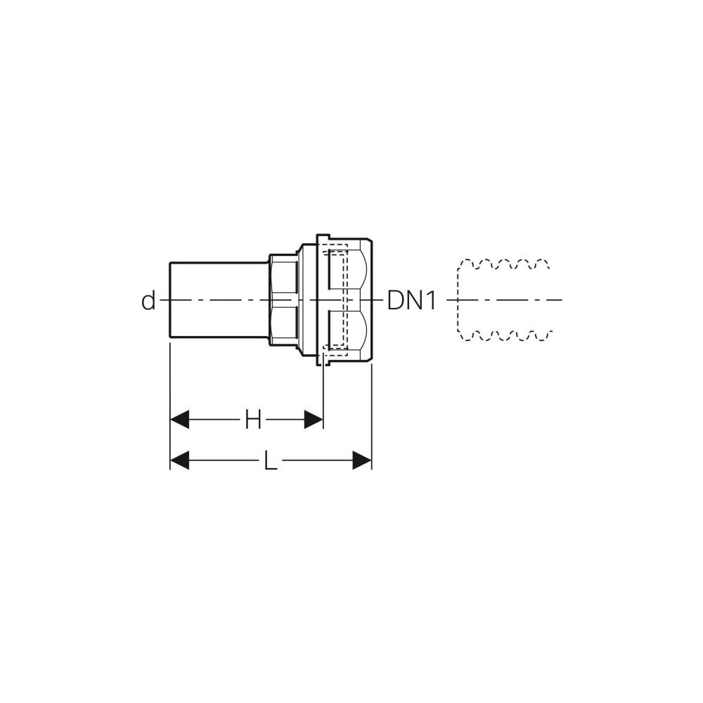 Geberit Mapress Übergang mit Klemmringverschraubung für Wellrohre, Einschubende Außendur... GEBERIT-22432 4024723224327 (Abb. 4)