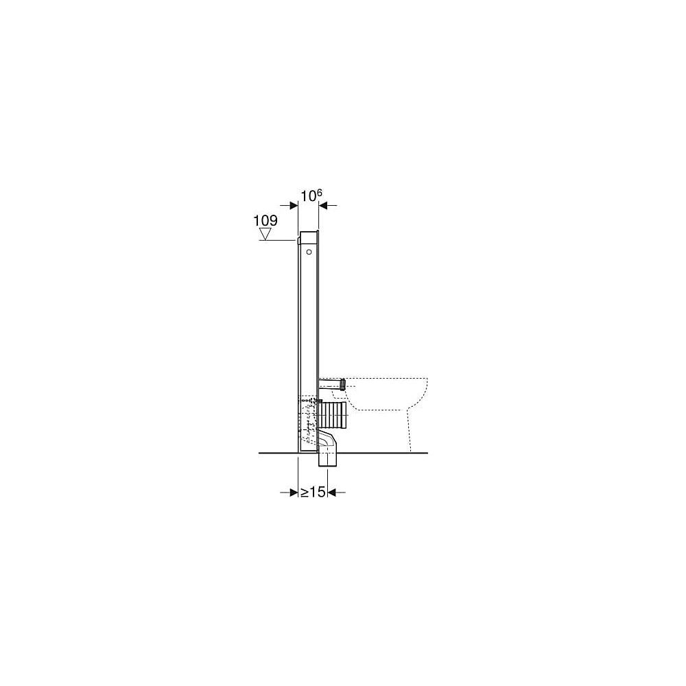 Geberit Monolith Sanitärmodul für Stand-WC, Höhe 114cm, Frontverkleidung aus Steinze... GEBERIT-131033005 4025410519177 (Abb. 5)