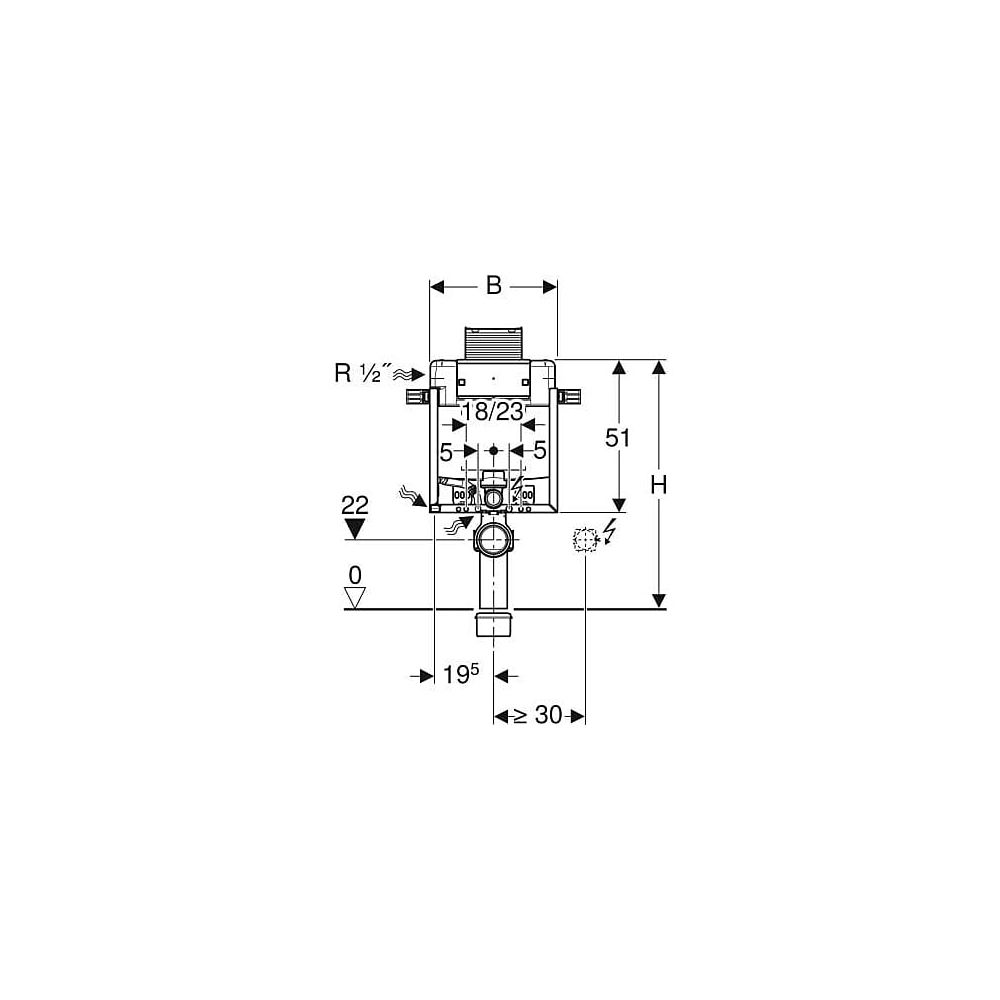 Geberit Kombifix Element für Wand-WC 82cm, mit Omega Unterputzspülkasten 12cm... GEBERIT-110000001 4025416301707 (Abb. 5)