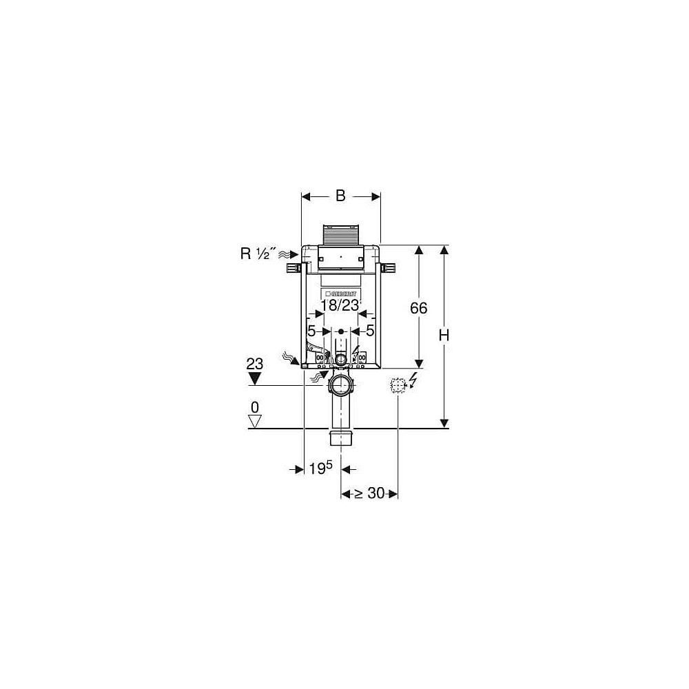 Geberit Kombifix Element für Wand-WC 98cm, mit Omega Unterputzspülkasten 12cm... GEBERIT-110010001 4025416301738 (Abb. 5)