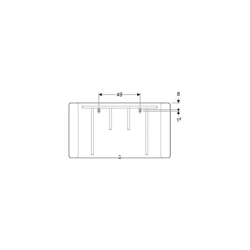 Geberit Option Square Lichtspiegel Beleuchtung beidseitig, Breite 120cm, Höhe 65cm, ... GEBERIT-819220000 4022009327632 (Abb. 6)