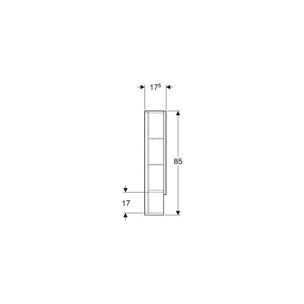 Geberit Renova Plan Spiegelschrank mit 2 Türen, 78,8x85x17,5cm, Lava lackiert matt... GEBERIT-502366JK1 4025410685209 (Abb. 4)