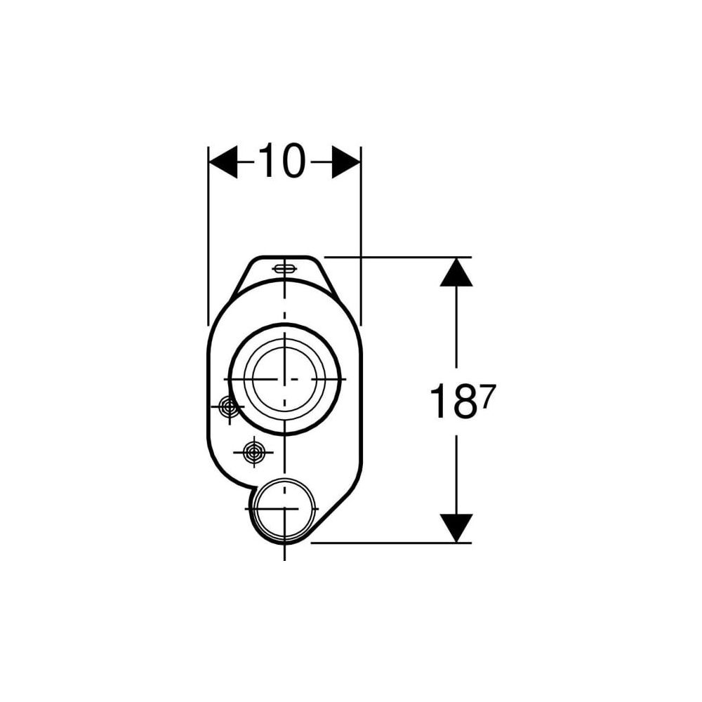 Geberit Urinalsiphon Abgang horizontal, mit Sonde Außendurchmesser 40mm, weiß-alpin... GEBERIT-152934111 4025416148555 (Abb. 3)