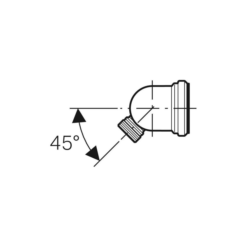 Geberit Anschlussbogen 90° mit Zusatzanschluss links Außendurchmesser 110mm, weiß-al... GEBERIT-152616111 4025416019381 (Abb. 3)