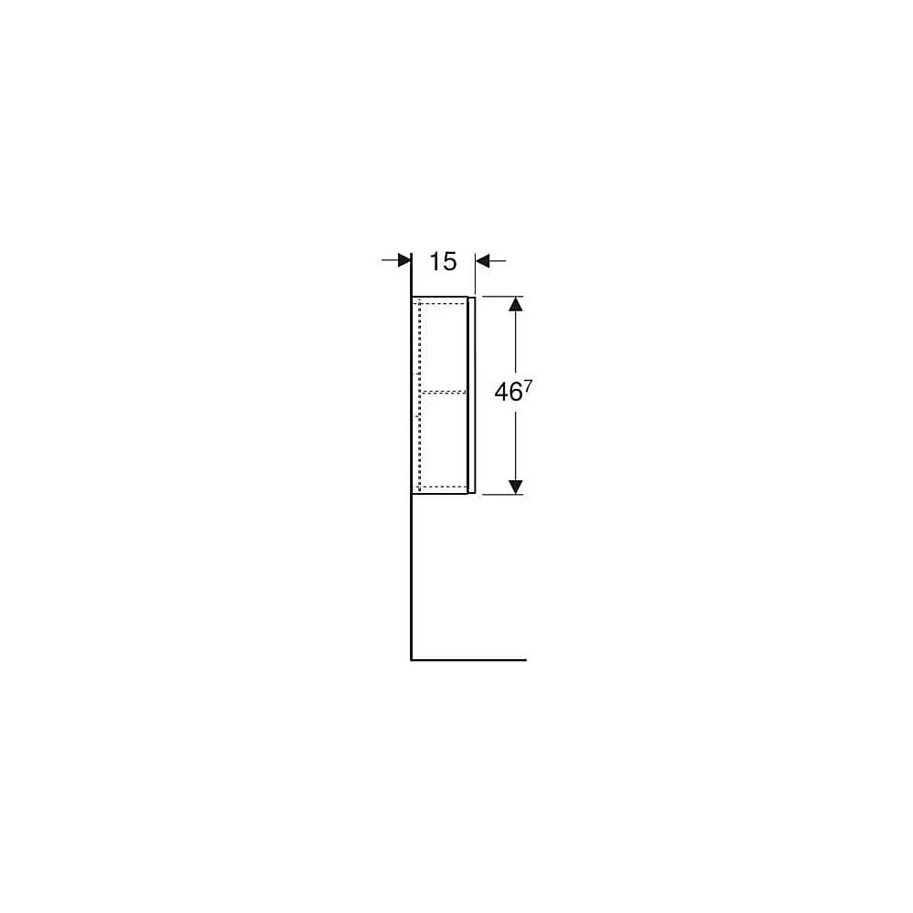 Geberit Hängeschrank quadratisch, mit einer Tür 45x46,7cm, Eiche Melamin Holzstruktu... GEBERIT-502319JH1 4025410942937 (Abb. 6)