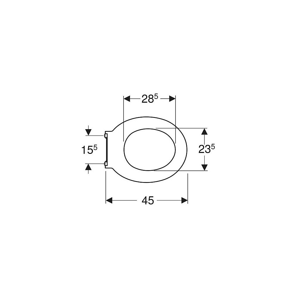 Geberit Renova Comfort WC-Sitzring, barrierefrei, antibakteriell, Befestigung von un... GEBERIT-572860000 4022009354126 (Abb. 4)