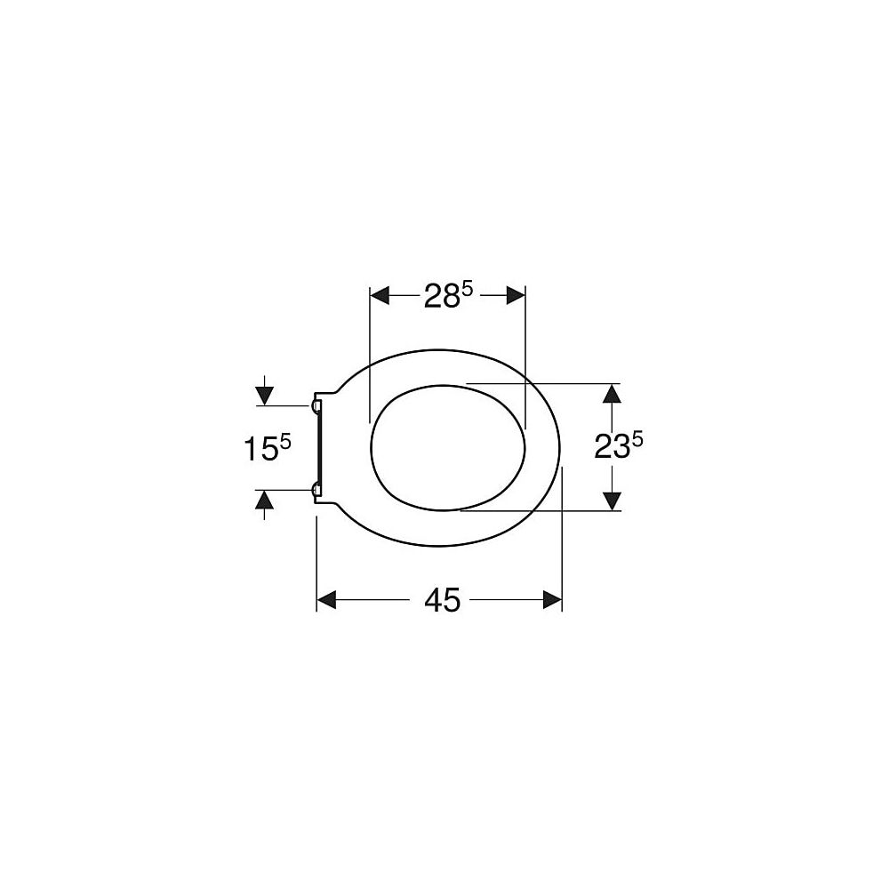 Geberit Renova Comfort WC-Sitzring barrierefrei, antibakteriell, Befür von oben ohne... GEBERIT-500680011 4025416224884 (Abb. 4)