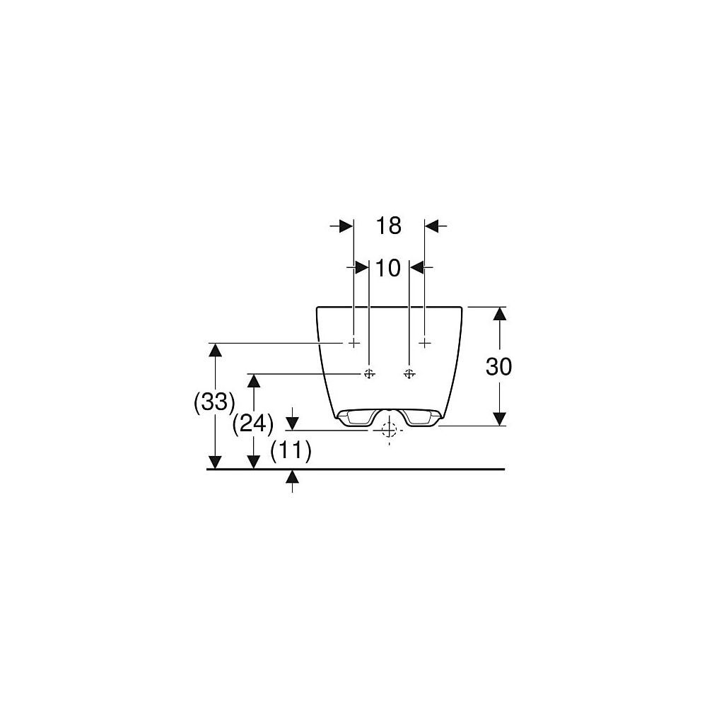Geberit ONE Wandbidet geschlossene Form, Tiefe 54cm, Überlauf verdeckt, Weiß/KeraTec... GEBERIT-500690011 4025410715166 (Abb. 5)