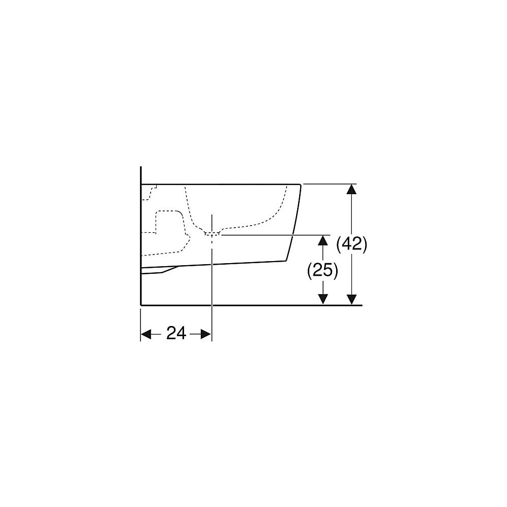 Geberit ONE Wandbidet geschlossene Form, Tiefe 54cm, Überlauf verdeckt, Weiß/KeraTec... GEBERIT-500690011 4025410715166 (Abb. 6)
