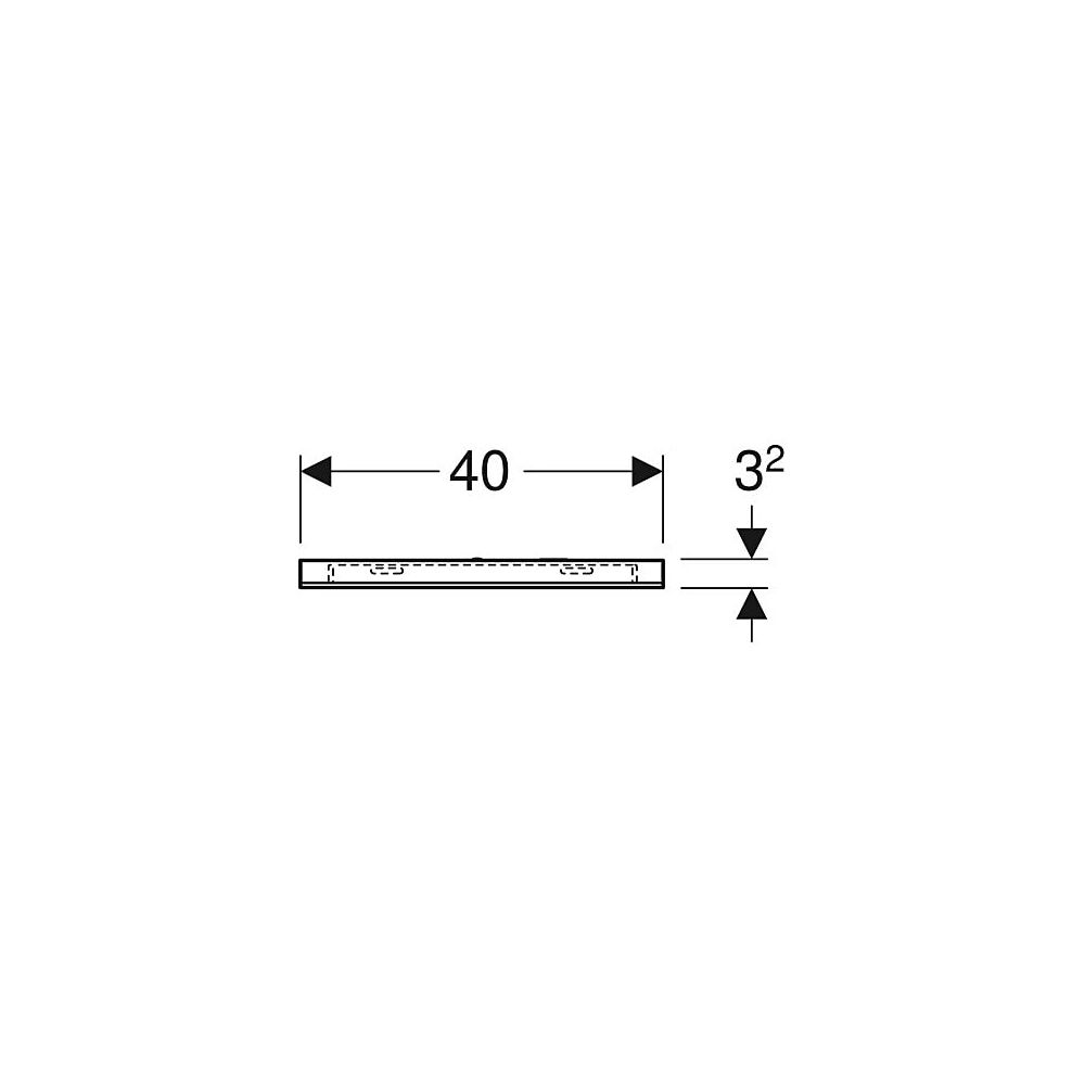Geberit Option Square Lichtspiegel Beleuchtung oben, Breite 40cm, Höhe 80cm, Alumini... GEBERIT-819240000 4022009327960 (Abb. 5)