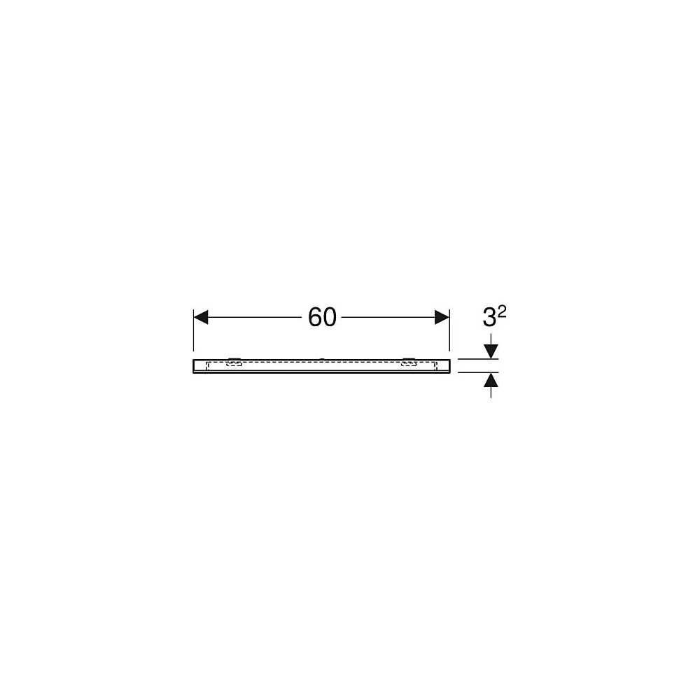 Geberit Option Square Lichtspiegel Beleuchtung oben, Breite 60cm, Höhe 65cm, Alumini... GEBERIT-819260000 4022009328042 (Abb. 5)