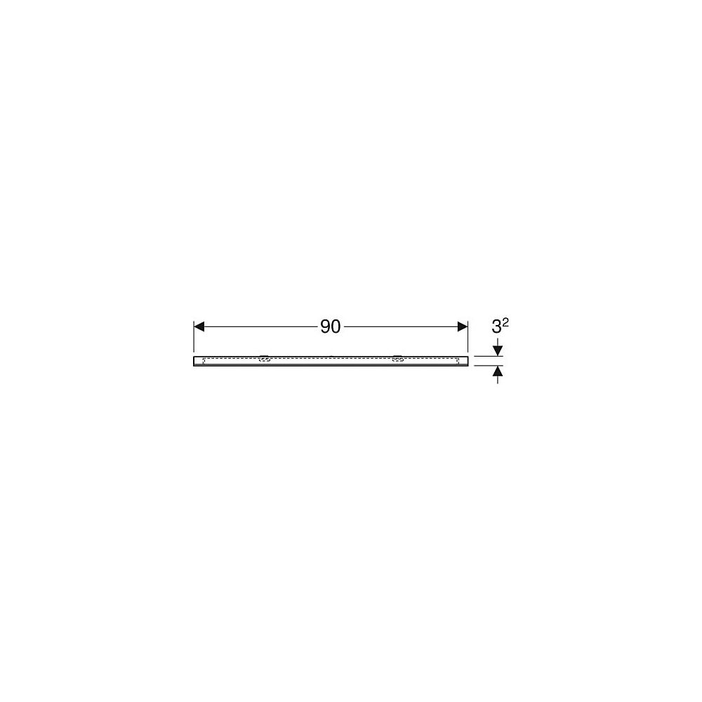 Geberit Option Square Lichtspiegel Beleuchtung oben, Breite 90cm, Höhe 65cm, Alumini... GEBERIT-819200000 4022009327625 (Abb. 5)