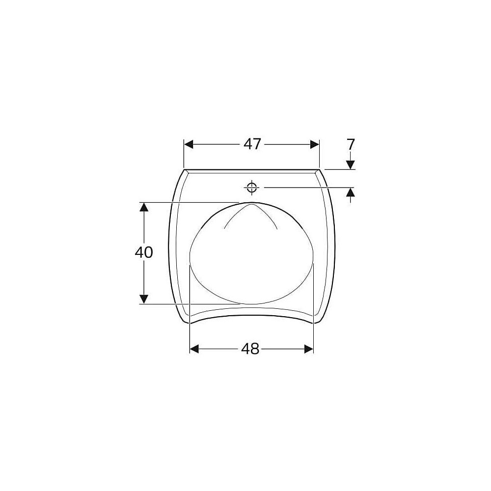 Geberit Vitalis Waschtisch barrierefrei, Breite 65cm, Tiefe 60cm, Hahnloch mittig, o... GEBERIT-501540011 4025410757265 (Abb. 4)