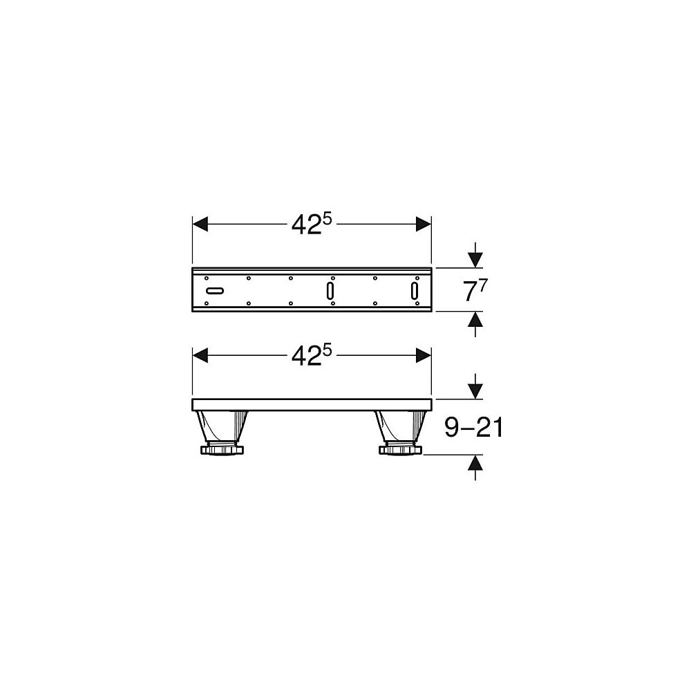 Geberit Set Füße, Traversen, mit Wandanker, für Badewanne aus Sanitäracryl... GEBERIT-554910001 4025410749772 (Abb. 4)
