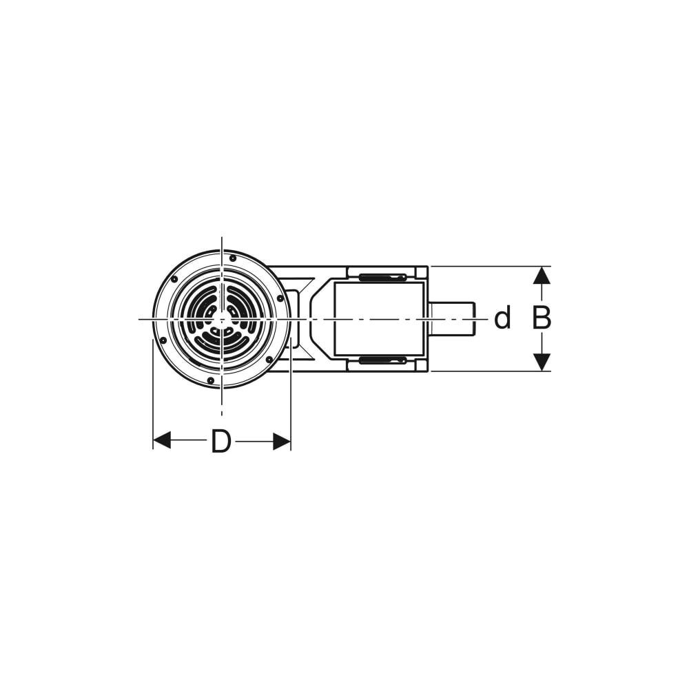 Geberit Duschbodenablauf für Bodenbeläge aus Vinyl, für Estrichhöhe am Einlauf 94-11... GEBERIT-154057001 4025410743411 (Abb. 3)