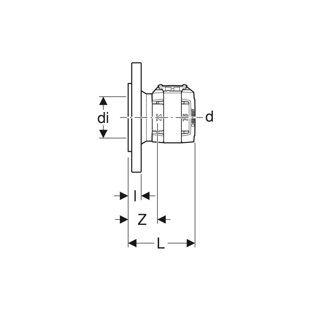 Geberit FlowFit Flansch PN10/16, mit Presseinheit bleifreie Siliziumbronze, d 75mm, ... GEBERIT-619617001 4025416602293 (Abb. 4)