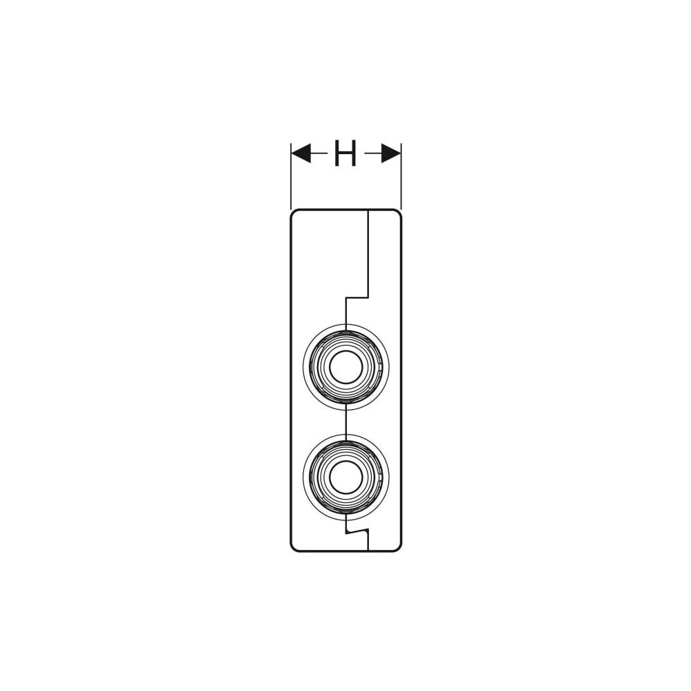 Geberit FlowFit Kreuzungs-T-Stück mit Dämmbox bleifreie Siliziumbronze, d 25mm, d1 2... GEBERIT-619322001 4025416600558 (Abb. 5)