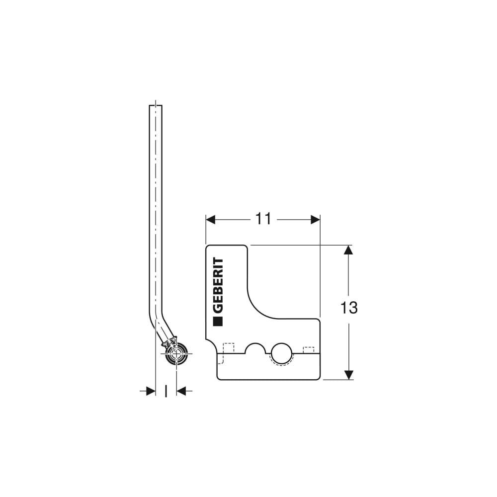 Geberit FlowFit Metallrohr-Anschluss-T-Stück mit Anschlussverschraubung für Eurokonu... GEBERIT-619420221 4025416601265 (Abb. 5)