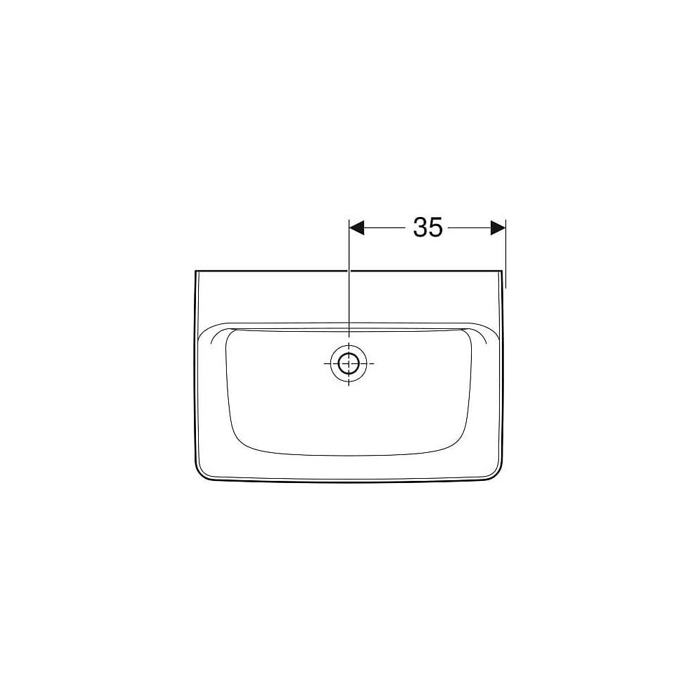 Geberit Renova Plan Waschtisch, Breite 70cm, Tiefe 48cm, ohne Hahnloch, ohne Überlau... GEBERIT-501647008 4025410858672 (Abb. 4)
