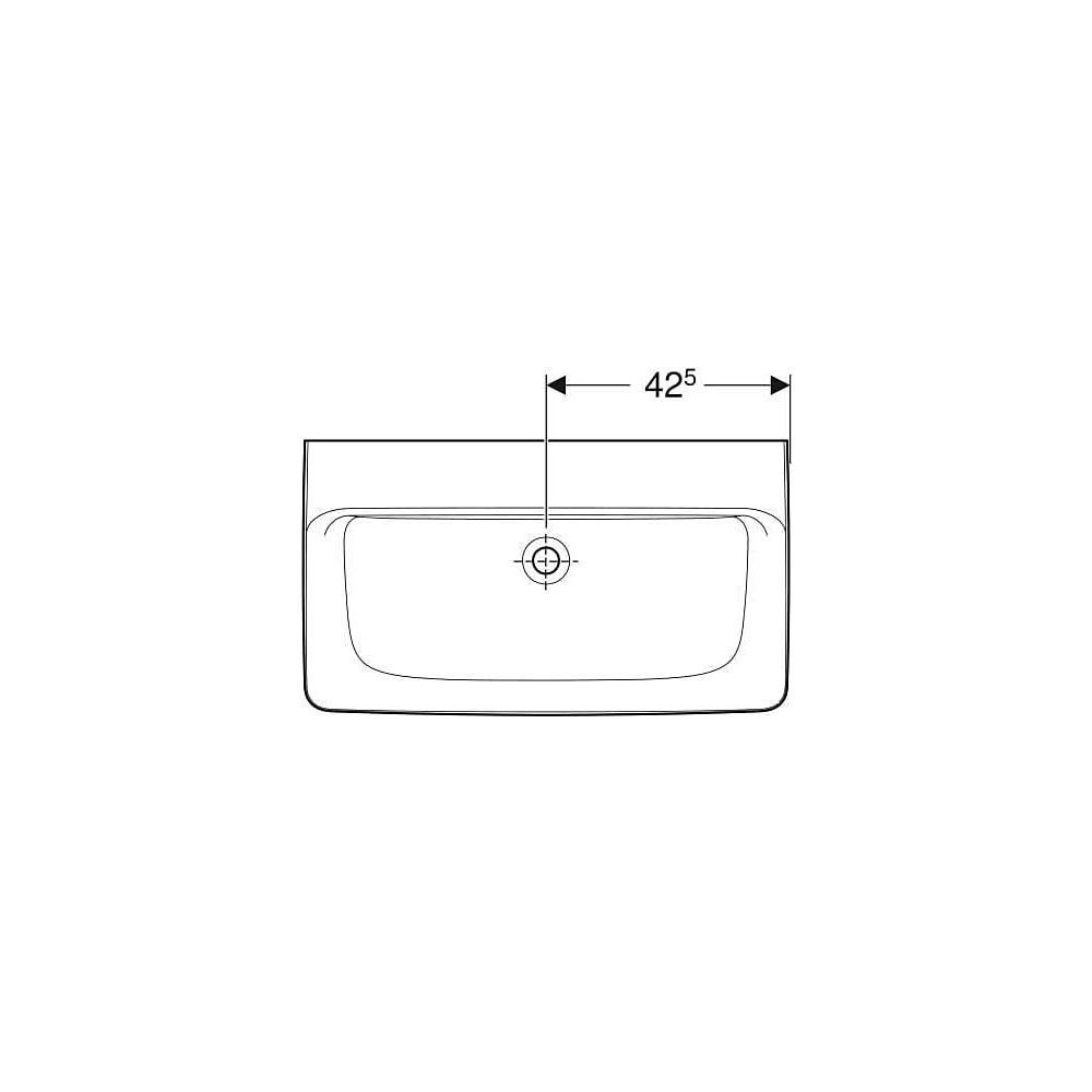 Geberit Renova Plan Waschtisch, Breite 85cm, Tiefe 48cm, ohne Hahnloch, ohne Überlau... GEBERIT-501701008 4025410868411 (Abb. 4)