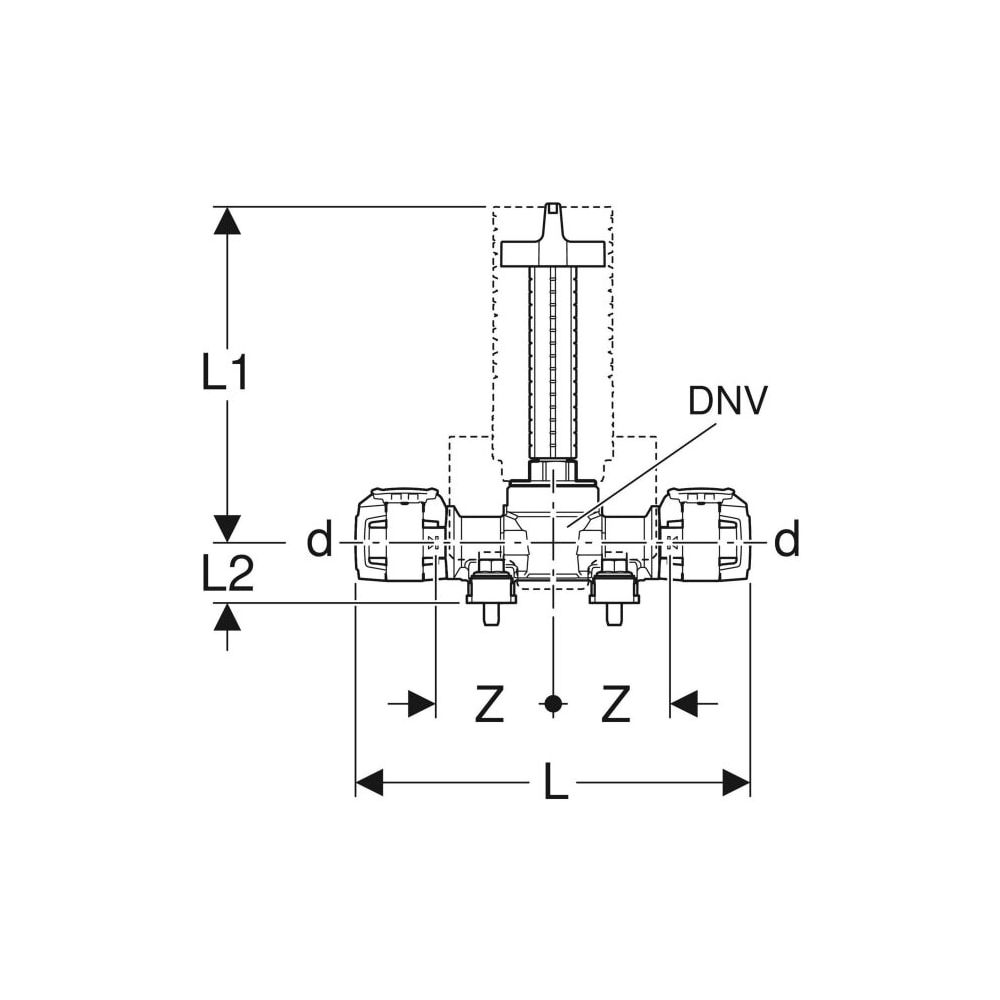 Geberit FlowFit Unterputz-Kugelhahn mit Dämmung, Befestigung, d 16mm, PN 10 bar... GEBERIT-619890001 4025410773272 (Abb. 4)