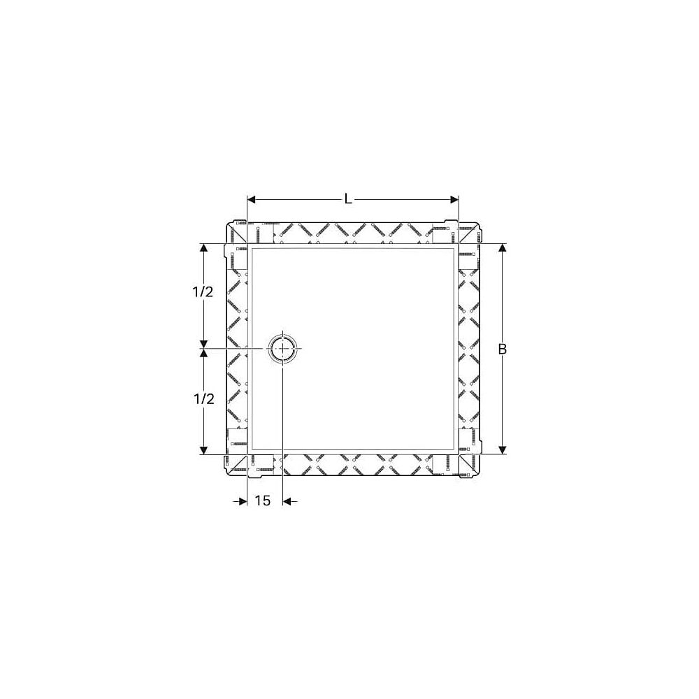 Geberit Setaplano Duschfläche quadratisch 90x90cm... GEBERIT-154270111 4025416545743 (Abb. 4)