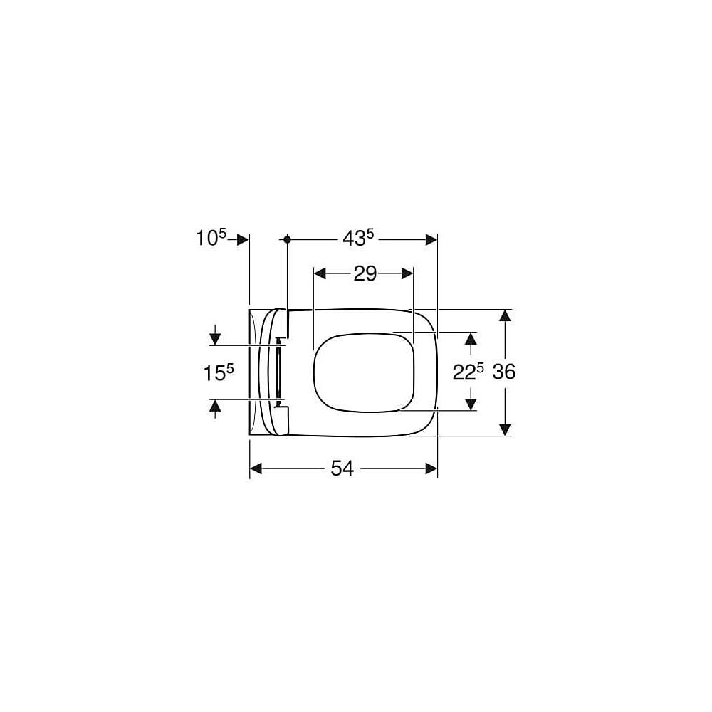 Geberit Renova Plan Set Wand-WC Tiefspüler, mit WC-Sitz Tiefe 54cm, Weiß... GEBERIT-501758001 4025410893017 (Abb. 4)