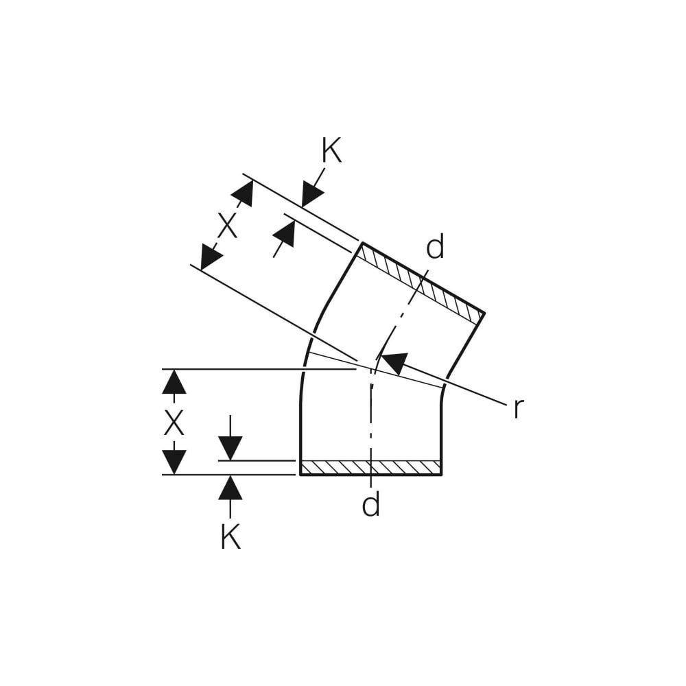 Geberit PE Segmentbogen 30 Grad, Außendurchmesser 200mm... GEBERIT-370030161 4025416035466 (Abb. 4)