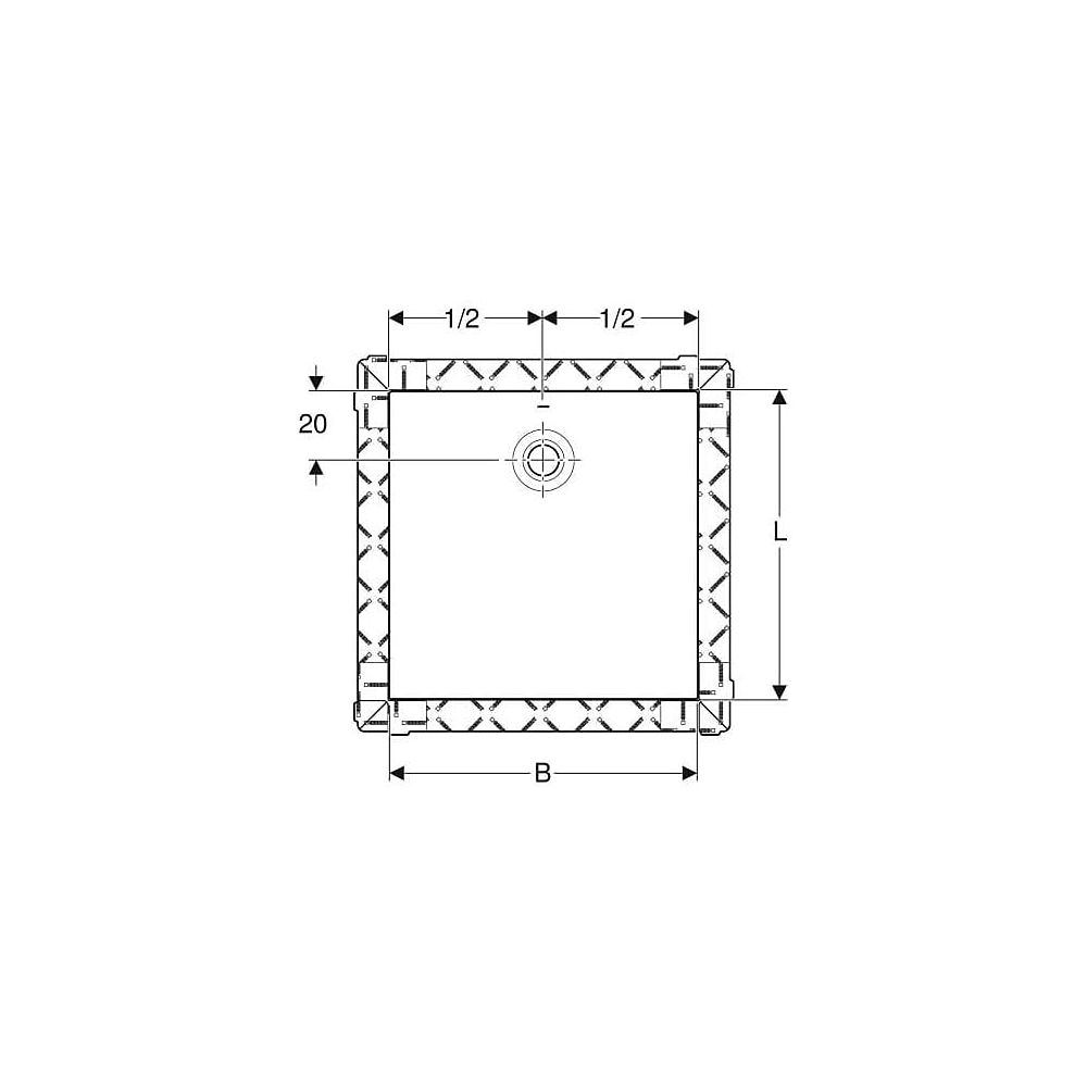 Geberit Olona quadratische Duschwanne mit Dichtvlies 100x100cm, Weiß... GEBERIT-550902001 4025410872999 (Abb. 5)