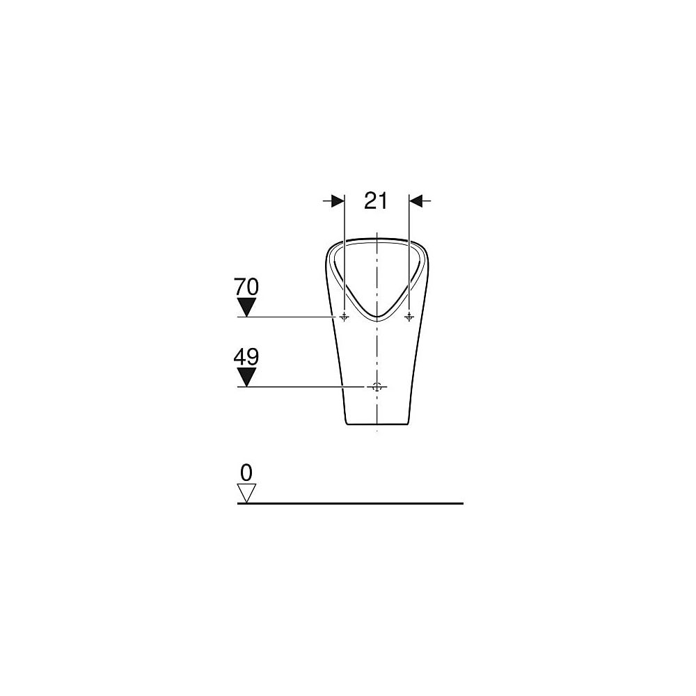 Geberit Narva Urinal wasserlos, Abgang nach hinten oder unten... GEBERIT-501657008 4025410950888 (Abb. 5)
