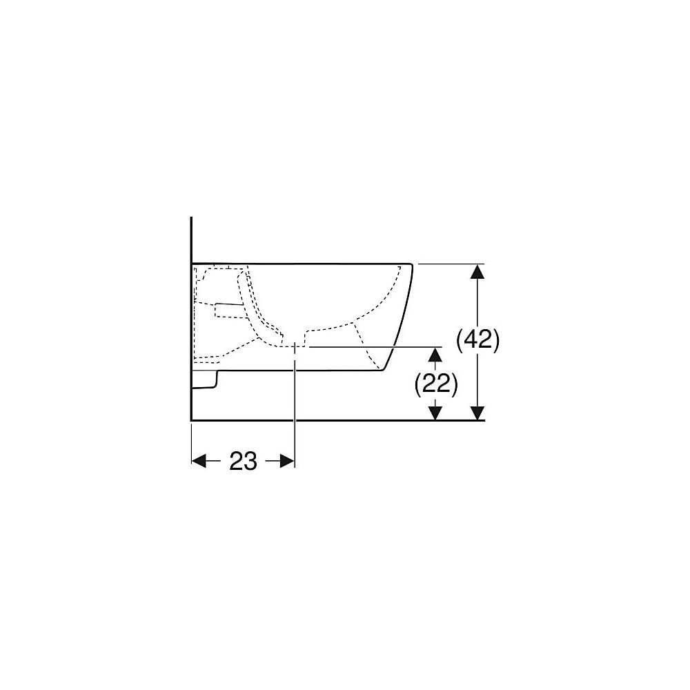 Geberit iCon Wandbidet geschlossene Form, Tiefe 53cm, Überlauf sichtbar, Weiß/KeraTe... GEBERIT-501898008 4025410945846 (Abb. 6)