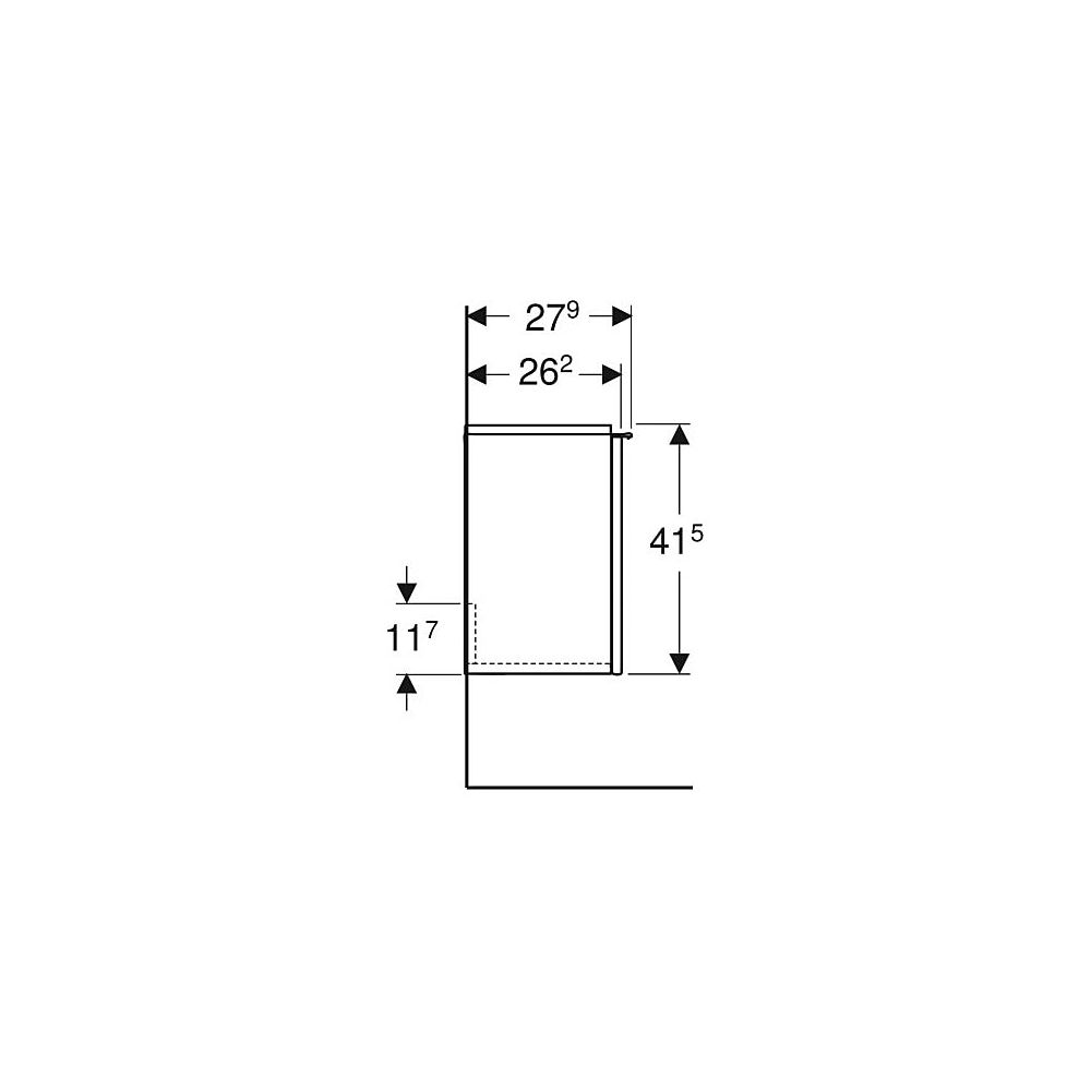 Geberit iCon Unterschrank für Handwaschbecken, 1 Tür 38x41,5cm, Tür rechts, Lava lac... GEBERIT-502300JK1 4025410942180 (Abb. 7)