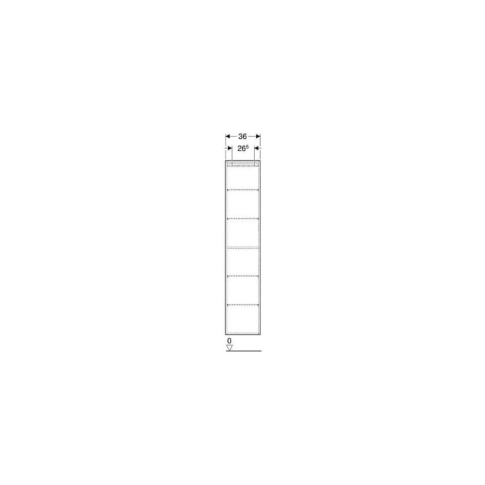 Geberit iCon Hochschrank mit 1 Tür, 36x180x29,1cm, Weiß lackiert hochglänzend... GEBERIT-502316011 4025410941619 (Abb. 5)
